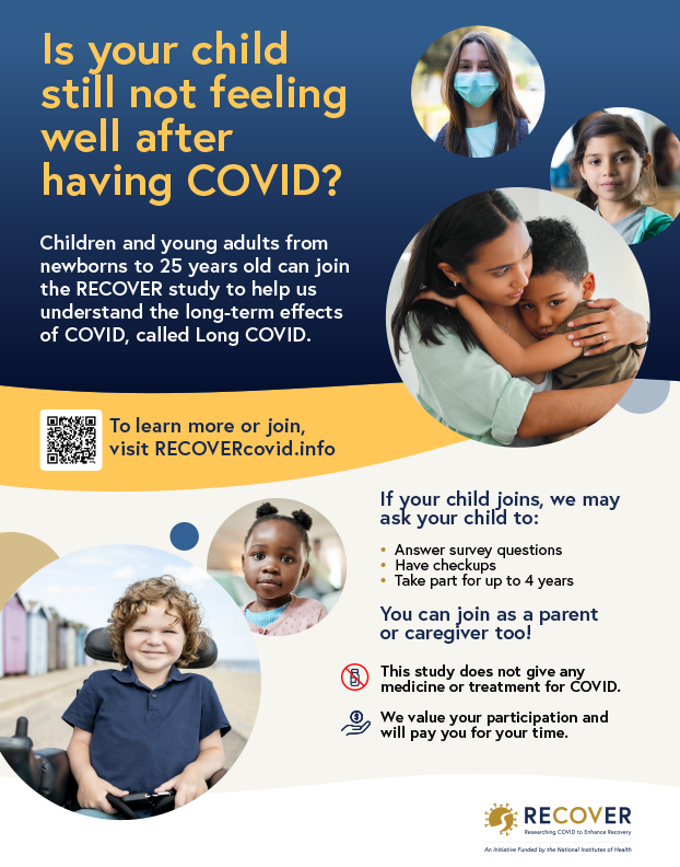 Pediatric Recruitment Flyers (1 Page) for Long COVID