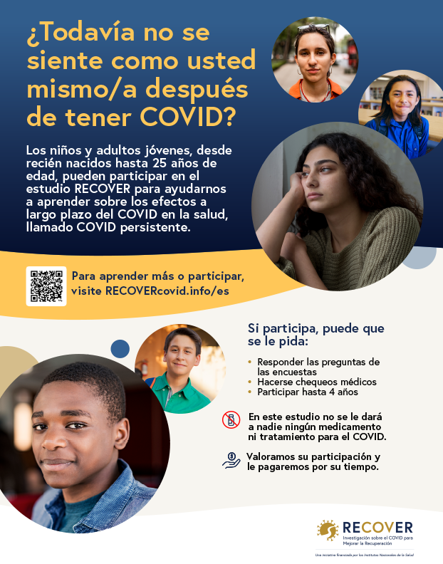 Volantes de inscripción de adultos jóvenes (1 página) para el COVID persistente