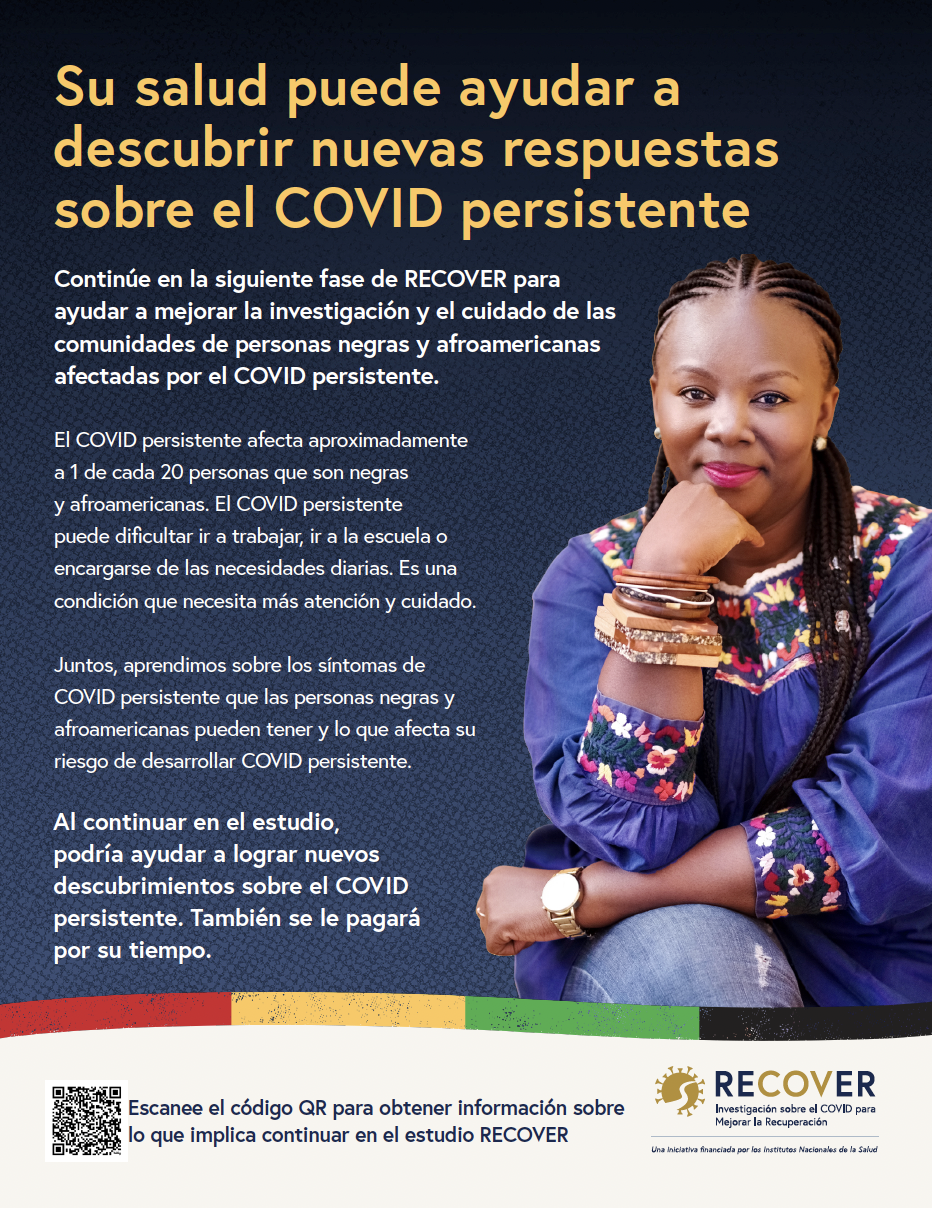 Volante de reclutamiento de adultos y mujeres embarazadas de la segunda fase (2 páginas) para comunidades negras y afroamericanas
