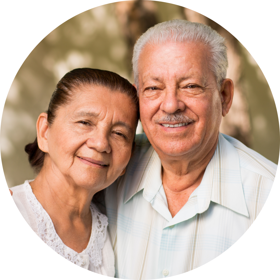 Man and woman smiling